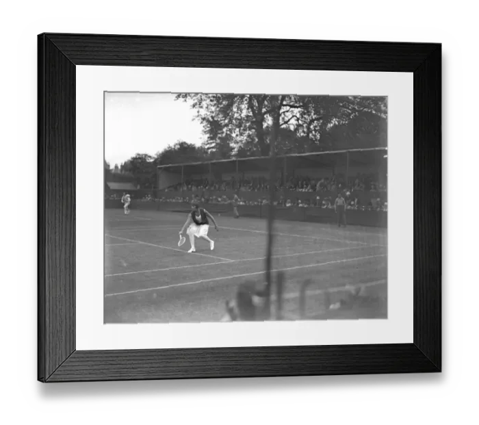 Framed Print : At the Beckenham Tennis Tournament, Mlle D Alvarez on court. 1928 Framed Print : At the Beckenham Tennis Tournament, Mlle D Alvarez on court. 1928