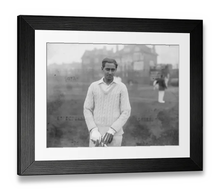 Framed Print : Kumar Shri Duleepsinhji, Sussex cricketer July 1926