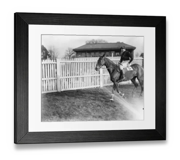 Framed Print : E B Rees, jockey on Square Dance 1923