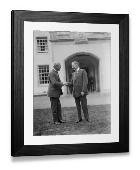 Framed Print : Historic meeting of Premier and American ambassador in the Highlands on Sunday. General Dawes Framed Print : Historic meeting of Premier and American ambassador in the Highlands on Sunday. General Dawes