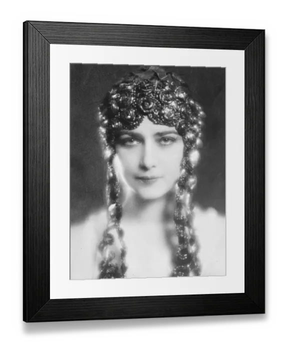 Framed Print : Famous dancers electric head dress. Mme Sakharoff, the Continents most famous Framed Print : Famous dancers electric head dress. Mme Sakharoff, the Continents most famous
