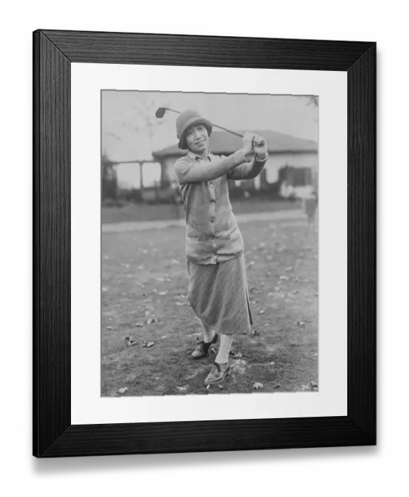 Framed Print : SIster of Japanese empress at golf Princess Asaka, a sister of the Empress of Japan Framed Print : SIster of Japanese empress at golf Princess Asaka, a sister of the Empress of Japan