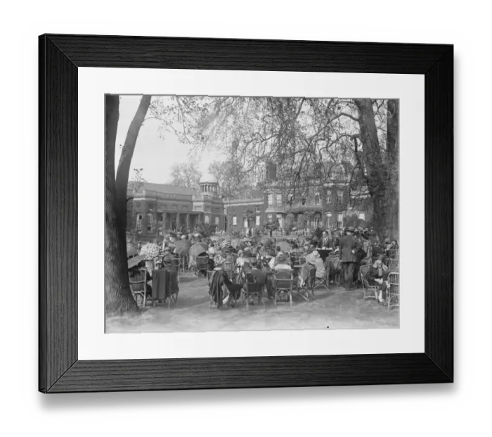 Framed Print : Polo at Ranelagh Taking tea in the open air 16 May 1925 Framed Print : Polo at Ranelagh Taking tea in the open air 16 May 1925