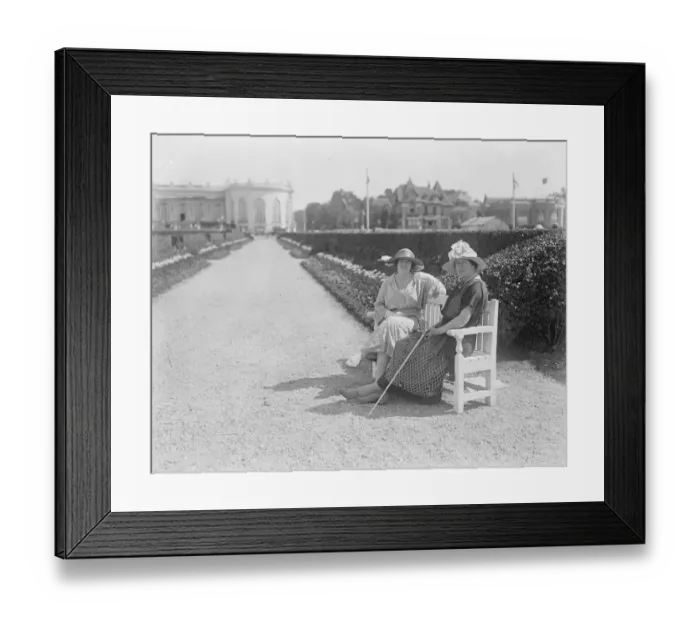 Framed Print : Society at Deauville. Viscountess Lady Torrington ( right ) and Mr Phyllis Douglas Framed Print : Society at Deauville. Viscountess Lady Torrington ( right ) and Mr Phyllis Douglas