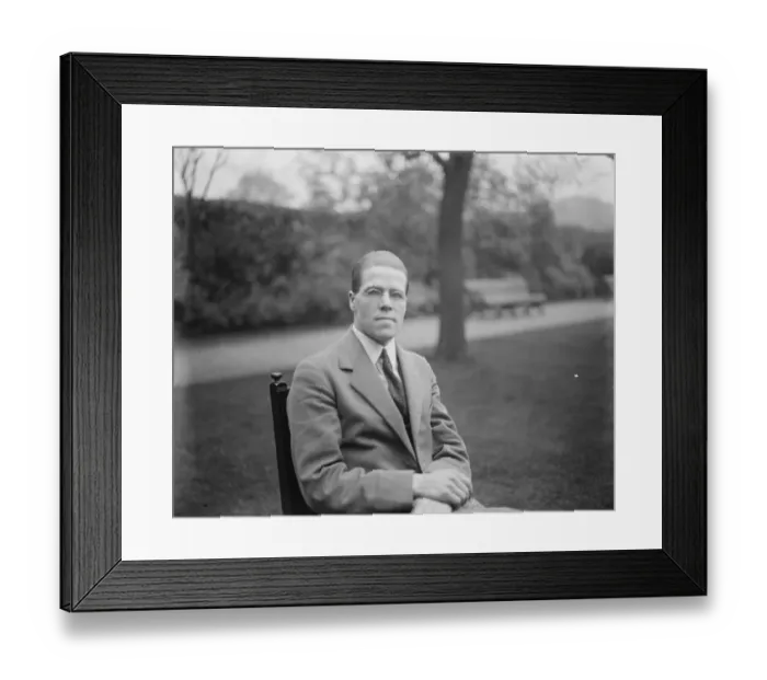 Framed Print : Mr J H Clynes, son of Mr J R Clynes. 11 October 1924 Framed Print : Mr J H Clynes, son of Mr J R Clynes. 11 October 1924