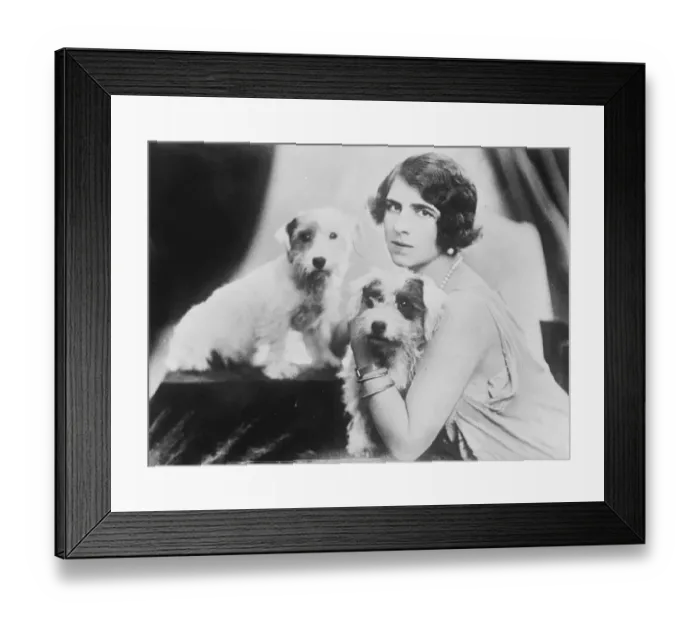 Framed Print : A future Queen with her pets. A new photograph of the Crown Princess of Rumania