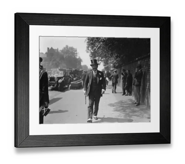 Framed Print : 100 th Eton versus Harrow match at Lord s. Sir Godfrey Baring arriving. 12 Framed Print : 100 th Eton versus Harrow match at Lord s. Sir Godfrey Baring arriving. 12