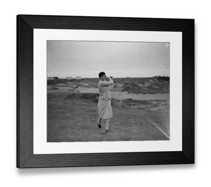 Framed Print : Mlle le Blan. French girl golfer. 1928