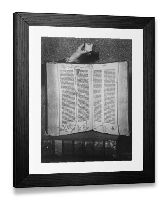 Framed Print : The rarest bibles in the world The Malk copy of the Guthenberg Bible large book Framed Print : The rarest bibles in the world The Malk copy of the Guthenberg Bible large book
