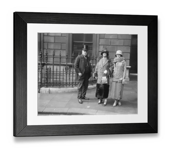 Framed Print : Private view day at the Royal Academy. Sir Charles and Lady Walpole and their daughter Framed Print : Private view day at the Royal Academy. Sir Charles and Lady Walpole and their daughter