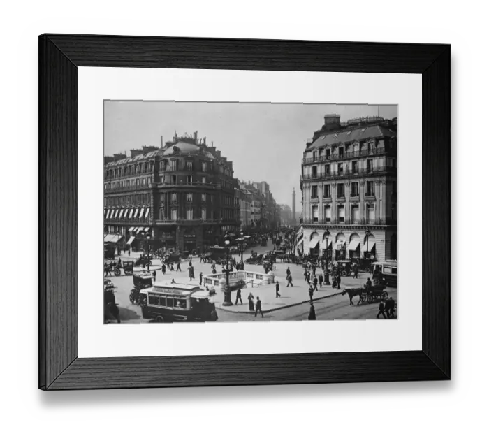 Framed Print : Paris view. Rue de la Paix from the Place de L Opera. August 1929 Framed Print : Paris view. Rue de la Paix from the Place de L Opera. August 1929