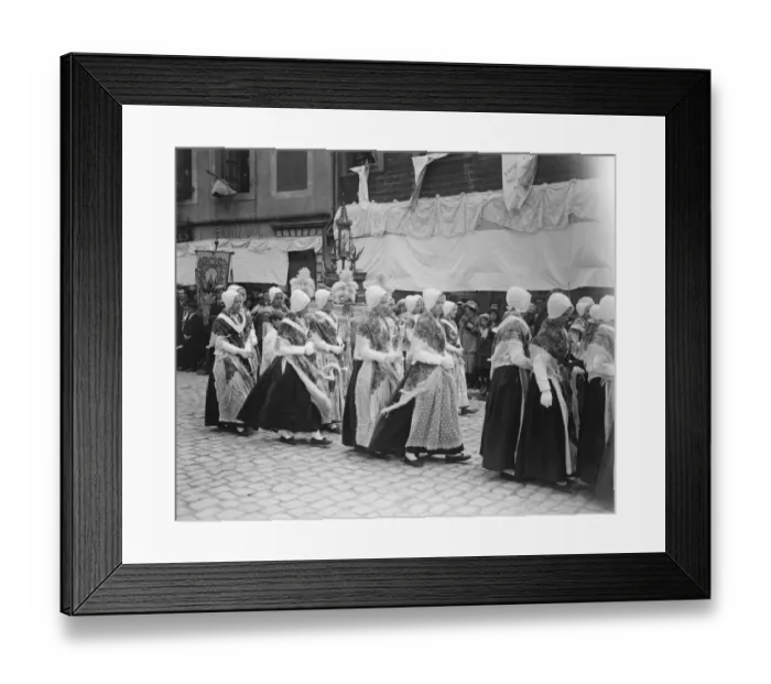 Framed Print : Boulogne France, Procession of our lady of Boulogne Fisherwomen of Boulogne in Framed Print : Boulogne France, Procession of our lady of Boulogne Fisherwomen of Boulogne in