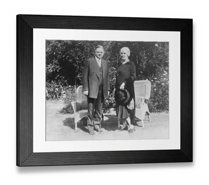 Framed Print : Mr and Mrs Hoover. Herbert Clark Hoover ( August 10 1874 - October 20 1964 ) Lou Henry Hoover Framed Print : Mr and Mrs Hoover. Herbert Clark Hoover ( August 10 1874 - October 20 1964 ) Lou Henry Hoover