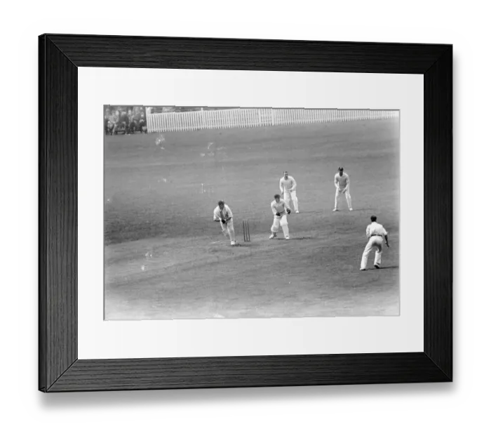Framed Print : A century by a master batsman. Hammond ( Glos ) making a stroke by which he completed Framed Print : A century by a master batsman. Hammond ( Glos ) making a stroke by which he completed