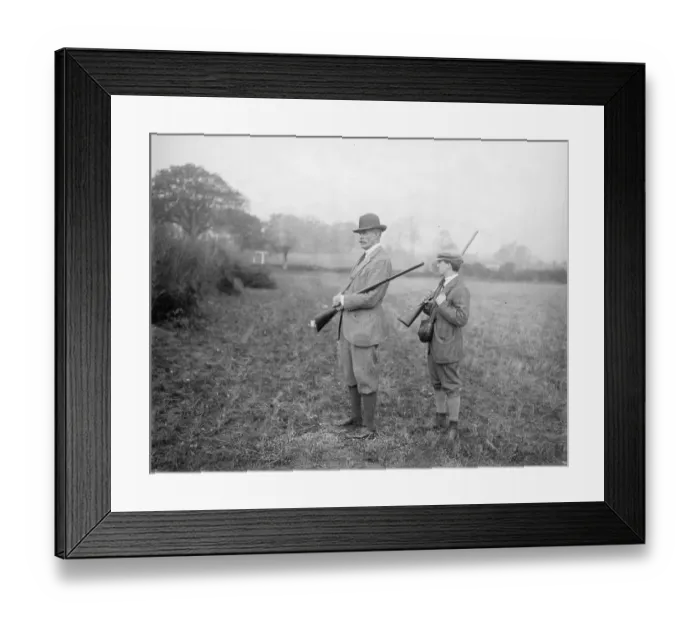 Framed Print : Lord Ullswaters shooting party at Campsea Ashe, Wickham Market, Suffolk. Mr George Keppel