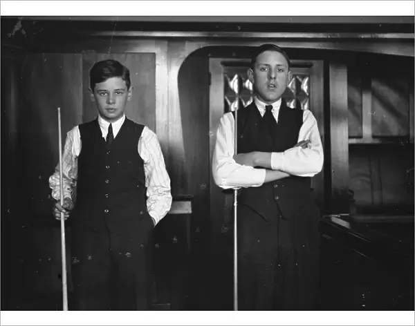 Boys Billiards Championship at the Burwat Hall, Soho Square George Cooper ( left )