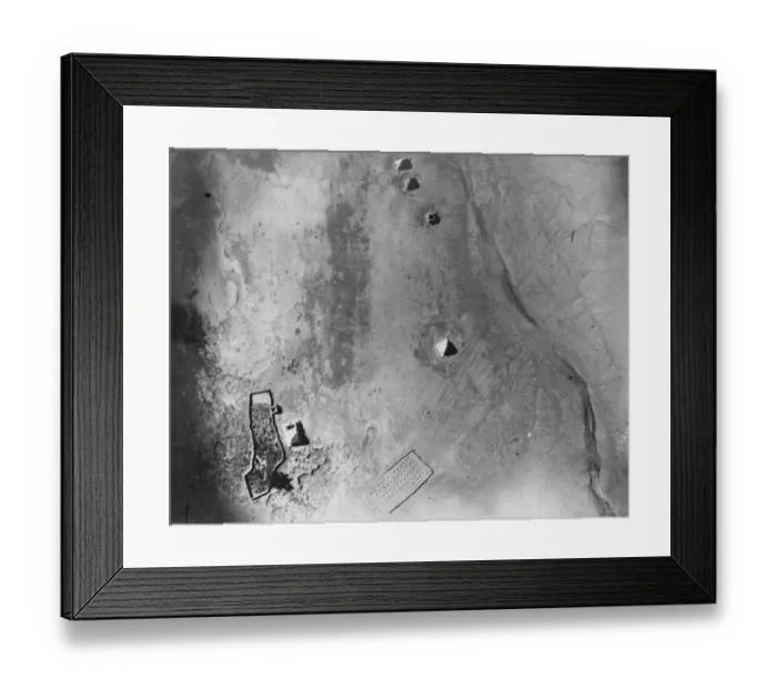 Framed Print : The British Military operations in Somaliland. Aerial views of tombs and date plantations