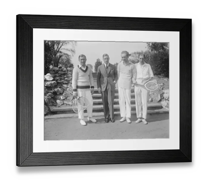 Framed Print : Davis cup tie between Denmark and Romania opens at Roehampton The Danish team left Framed Print : Davis cup tie between Denmark and Romania opens at Roehampton The Danish team left