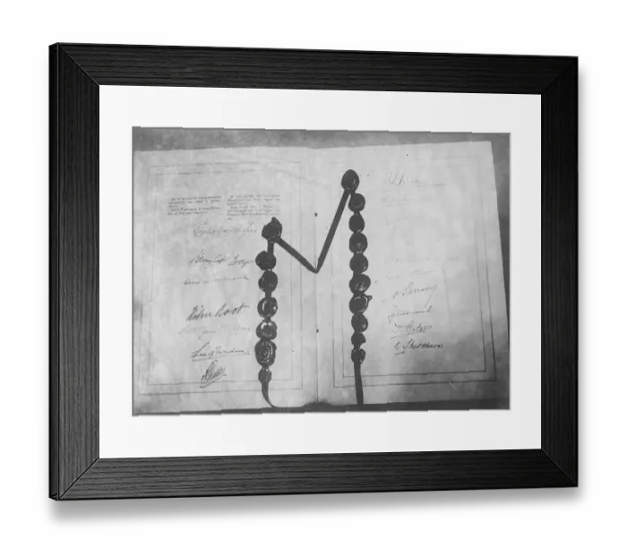 Framed Print : The Washington Agreement The signatures to the Four Power Treaty signed