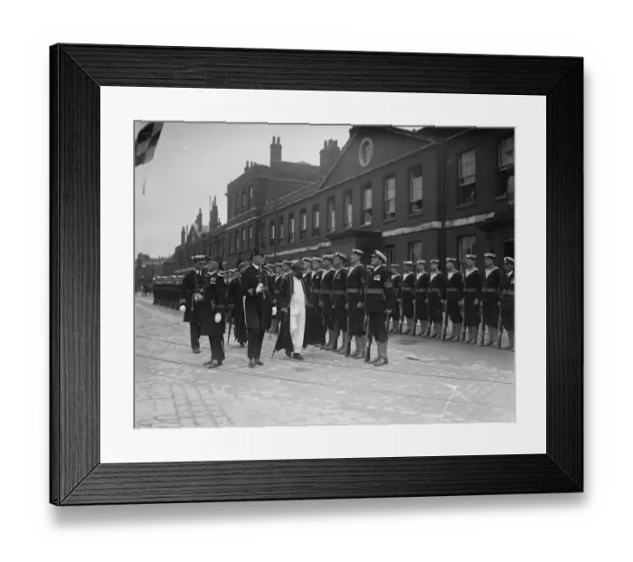 Framed Print : Sultan of Zanzibar at Portsmouth. 4 July 1929 Framed Print : Sultan of Zanzibar at Portsmouth. 4 July 1929