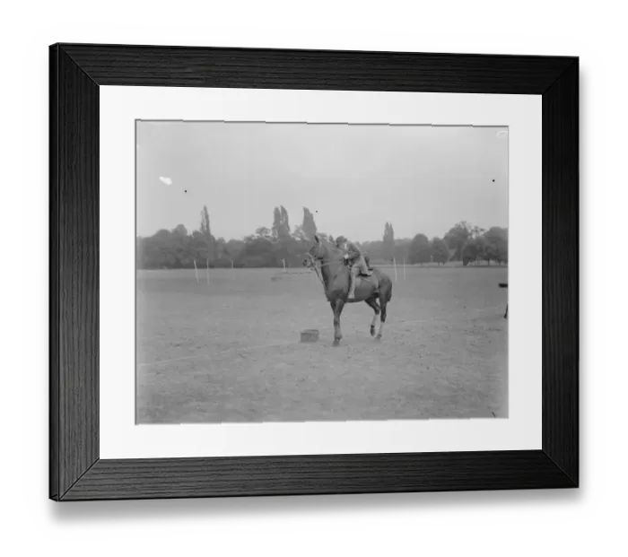 Framed Print : Polo at Roehampton Club Mrs Hitchcock, Mother of the famous American polo player