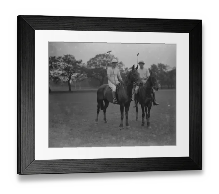 Framed Print : Polo at Worcester Park. Colonel Bishop and Lord Wodehouse. 1926 Framed Print : Polo at Worcester Park. Colonel Bishop and Lord Wodehouse. 1926