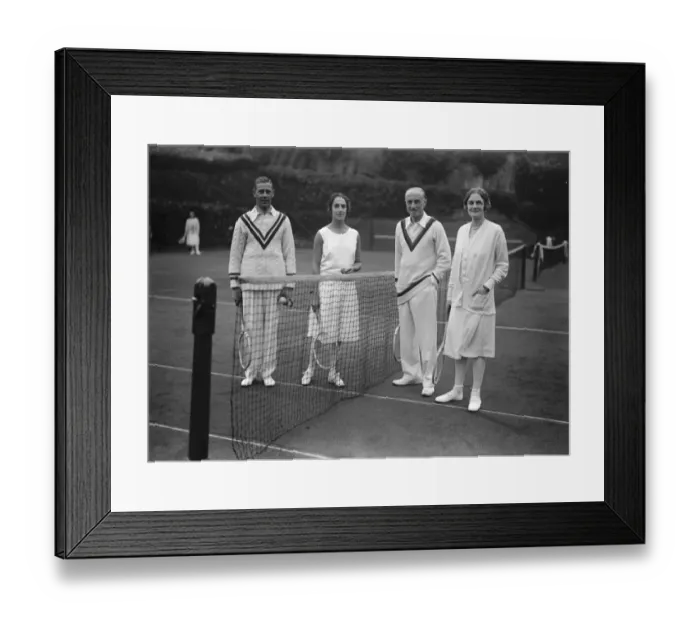 Framed Print : Lady Crosfields lawn tennis tournament at Highgate. Right to left Mrs Winston Churchill Framed Print : Lady Crosfields lawn tennis tournament at Highgate. Right to left Mrs Winston Churchill