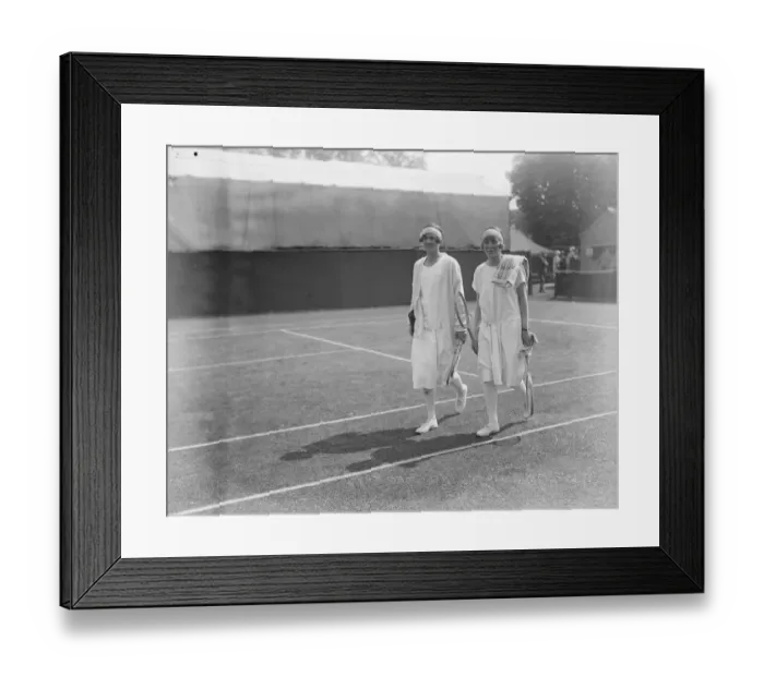 Framed Print : Lawn Tennis Final at Wimbeldon Miss Joan Fry and Miss lumley Ellis 27 may 1925 Framed Print : Lawn Tennis Final at Wimbeldon Miss Joan Fry and Miss lumley Ellis 27 may 1925