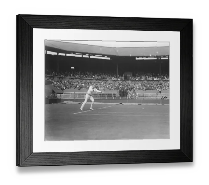 Framed Print : Lawn tennis championships at Wimbledon. V Richards ( America ) in play. 26 June 1923 Framed Print : Lawn tennis championships at Wimbledon. V Richards ( America ) in play. 26 June 1923