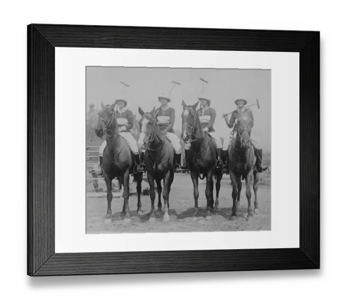Framed Print : Undefeated Womens Polo Team. The American womens polo team of Fort Myer