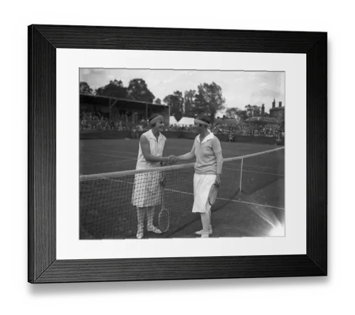 Framed Print : At the Beckenham Tennis Tournament, Mlle D Alvarez and Mrs Mallory. 1926 Framed Print : At the Beckenham Tennis Tournament, Mlle D Alvarez and Mrs Mallory. 1926
