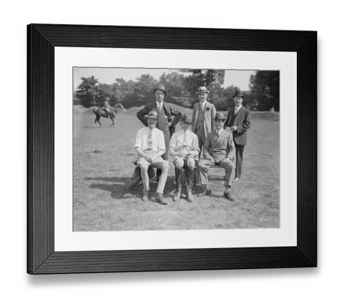Framed Print : At the Ranelagh Club, the County Polo Association Pony Show, standing, left to Framed Print : At the Ranelagh Club, the County Polo Association Pony Show, standing, left to