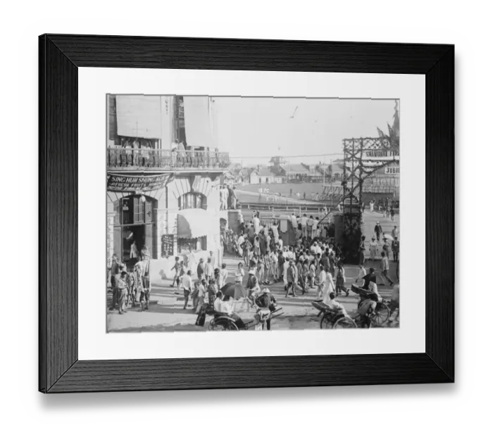 Framed Print : Meeting place of Chinese Malcontents. The entrance to the race course at Shanghai Framed Print : Meeting place of Chinese Malcontents. The entrance to the race course at Shanghai