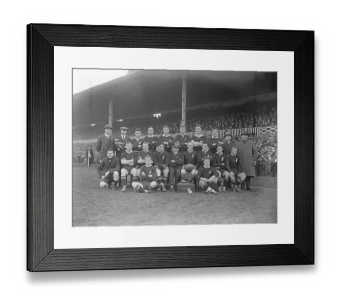 Framed Print : New Zealand versus Wales Rugby Union at Swansea. The successful New Zealand team Some