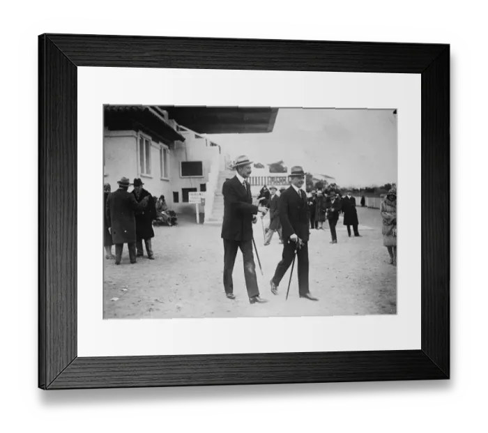Framed Print : The King of Denmark on the racecourse at Cannes. 26 Ferruary 1929