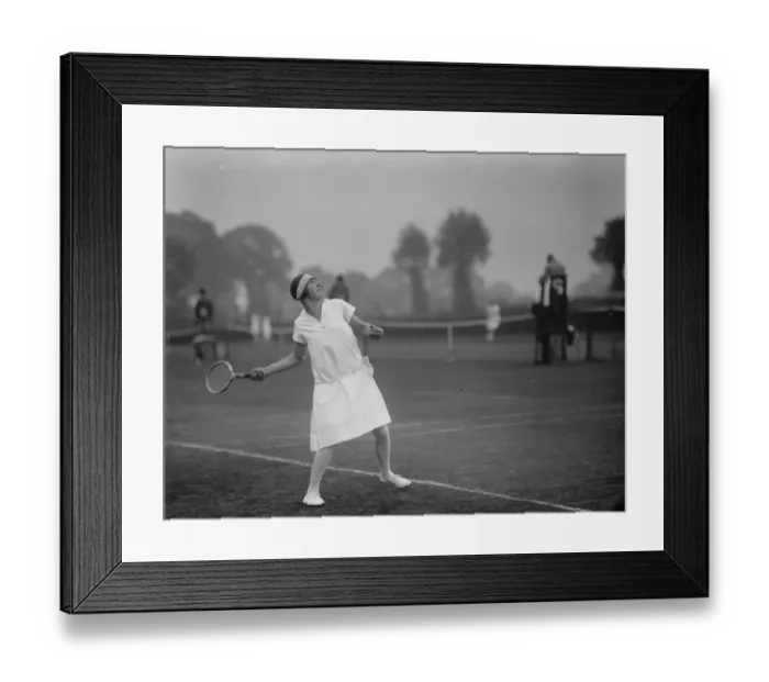 Framed Print : Surbiton Lawn tennis tournament. Miss Joan Fry in play. 20 May 1926 Framed Print : Surbiton Lawn tennis tournament. Miss Joan Fry in play. 20 May 1926