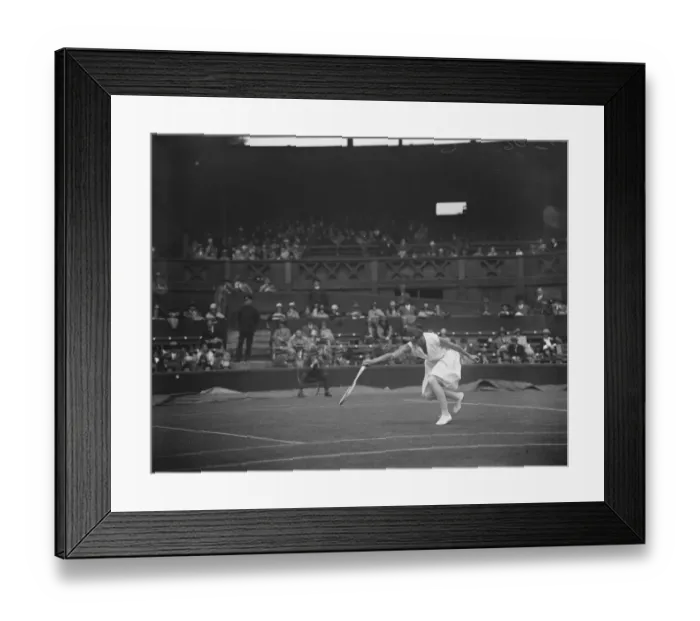 Framed Print : Teenis finals at Wimbledon. Mrs Watson in play agianst Mrs Mallory. 15 June 1929 Framed Print : Teenis finals at Wimbledon. Mrs Watson in play agianst Mrs Mallory. 15 June 1929