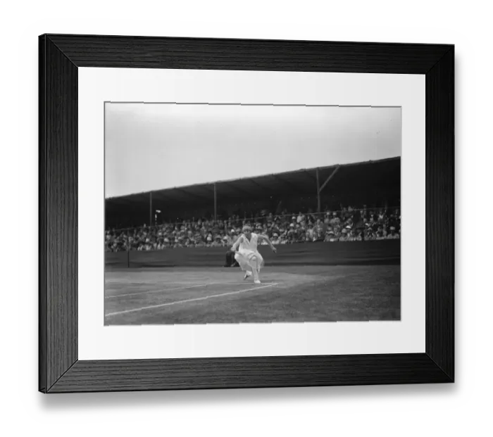Framed Print : Ladies singles in Kent championships at Beckenham. Miss Wills V Mrs Godfree. Mrs Framed Print : Ladies singles in Kent championships at Beckenham. Miss Wills V Mrs Godfree. Mrs
