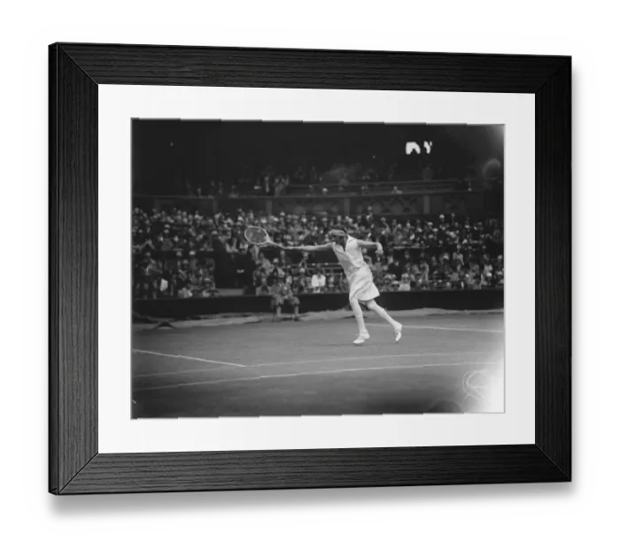 Framed Print : Lawn tennis at Wimbledon. Miss Godfree in play. 28 June 1927 Framed Print : Lawn tennis at Wimbledon. Miss Godfree in play. 28 June 1927