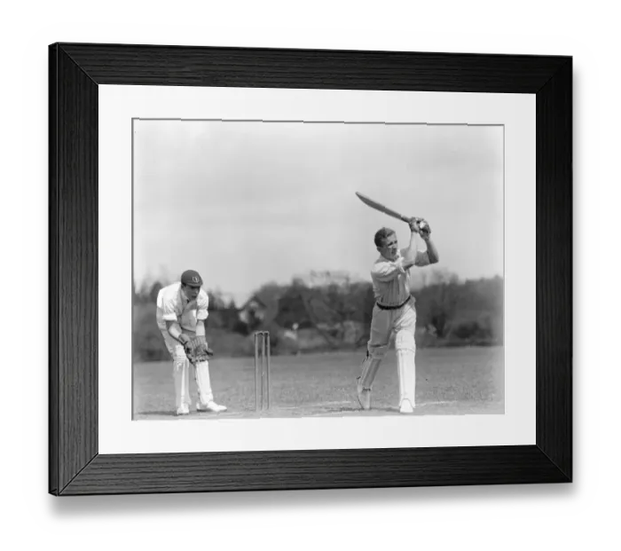 Framed Print : Son of the great CB to play for Hampshire. Mrs Fry coached by his father. Mr