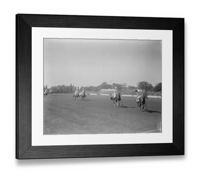 Framed Print : 10, 000 watch Anglo American trial Polo Captain Traill taking the ball from Mr C C Runsey Framed Print : 10, 000 watch Anglo American trial Polo Captain Traill taking the ball from Mr C C Runsey