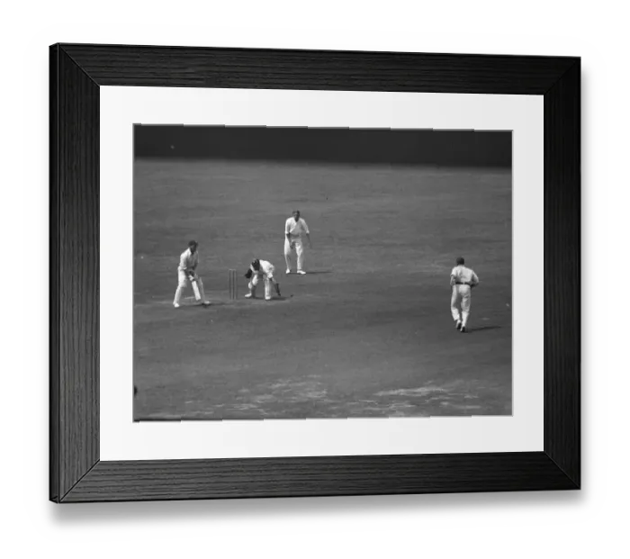 Framed Print : Surrey versus Kent at the Oval, London Ridgewell, the Surrey Wicket keeper nearly Framed Print : Surrey versus Kent at the Oval, London Ridgewell, the Surrey Wicket keeper nearly