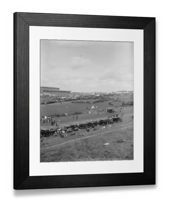 Framed Print : The Derby. General view of the course and the Epsom Downs. 1928 Framed Print : The Derby. General view of the course and the Epsom Downs. 1928