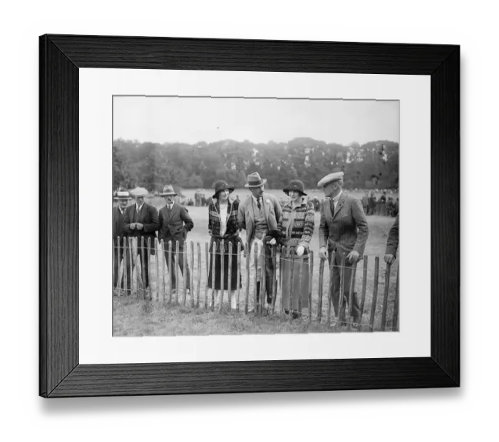 Framed Print : Goodwood Week Polo Starts as Cowdray Park Left to right Mrs Bulteel ( sister of Lady Wilton )