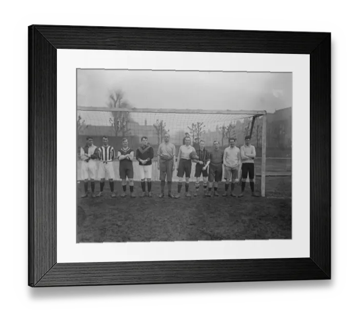 Framed Print : Clerical Footballers AVC in action A unique football match was played on the ground Framed Print : Clerical Footballers AVC in action A unique football match was played on the ground