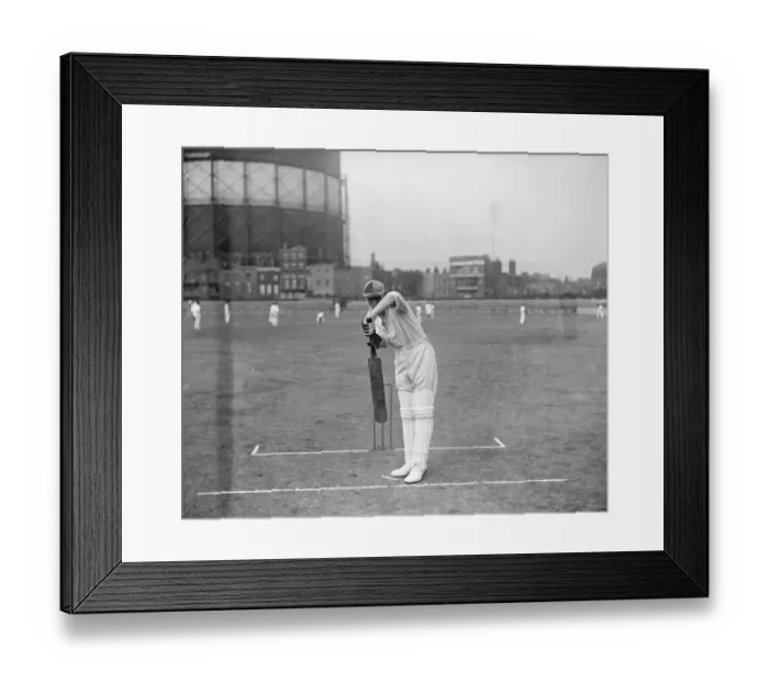 Framed Print : Douglas Jardine playing back. 10 September 1929 Framed Print : Douglas Jardine playing back. 10 September 1929