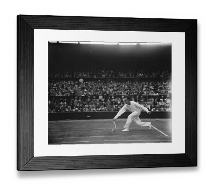 Framed Print : All French final at Wimbledon. Henri Cochet in play against Ren? Lacoste. 6 Framed Print : All French final at Wimbledon. Henri Cochet in play against Ren? Lacoste. 6