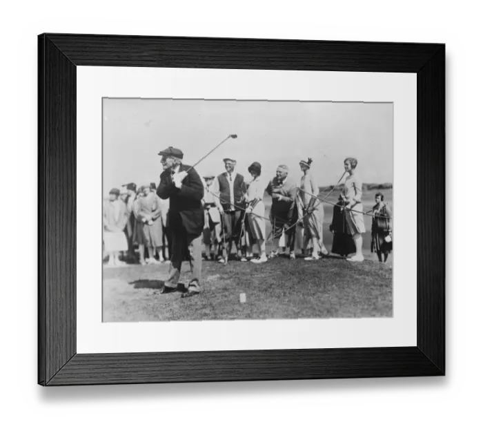 Framed Print : John D Rockefeller at his Ormond beach home. The multi millionaire playing golf Framed Print : John D Rockefeller at his Ormond beach home. The multi millionaire playing golf