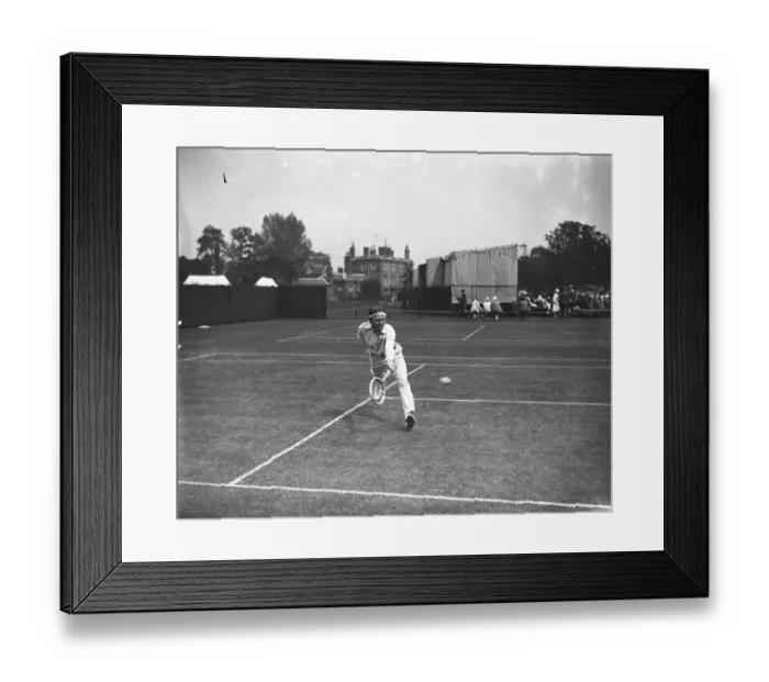 Framed Print : At the Beckenham Tennis Tournament, H Bignold, the one armed tennis player 1926 Framed Print : At the Beckenham Tennis Tournament, H Bignold, the one armed tennis player 1926