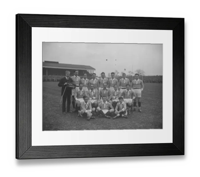 Framed Print : The King at rugby international at Twickenham, London England versus France French Framed Print : The King at rugby international at Twickenham, London England versus France French